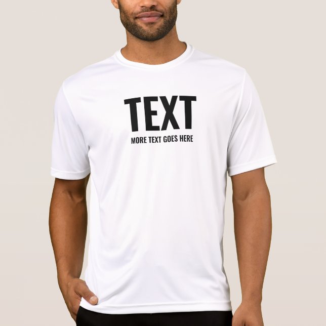 Camiseta Hombres Moderno Mejor Blanco Negro Deporte Tek Act (Anverso)