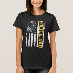 Camiseta Hombres Molestos Policía De Bandera De Ee.Uu. Papá