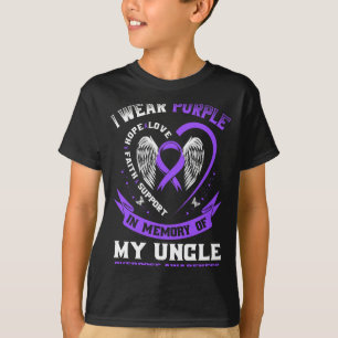 Camiseta Hombres morados en memoria del tío por sobredosis