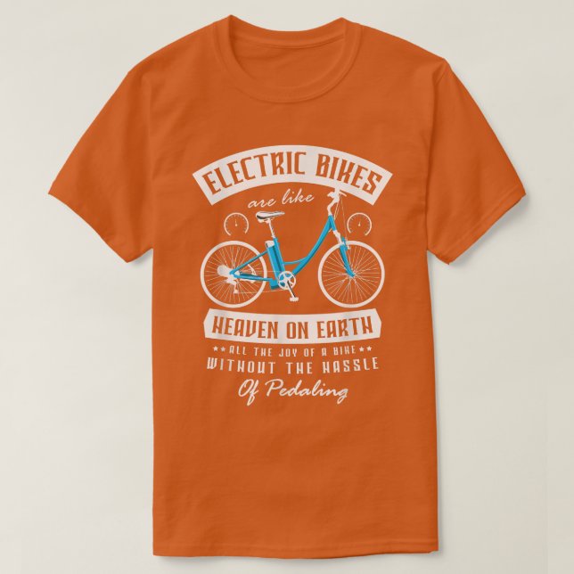 Camiseta Hombres motociclistas mujeres ciclistas ebiker par (Diseño del anverso)