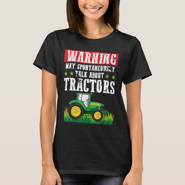 Camiseta Hombres Mujeres Agricultoras Advertencia Espontáne (Anverso)
