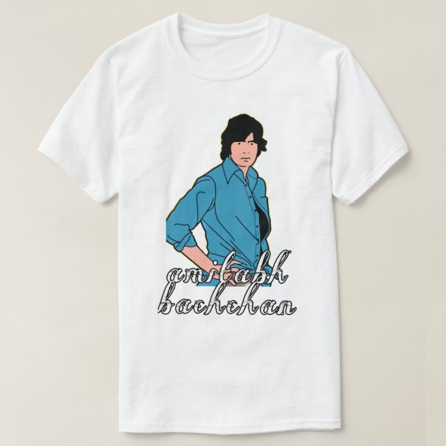 Camiseta Hombres Mujeres Amitabh Bachchan Estilo Retro (Diseño del anverso)