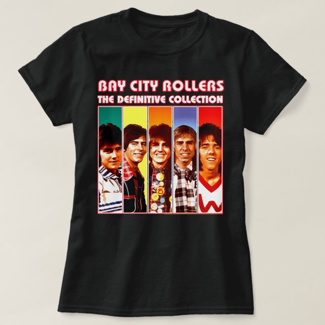 Camiseta Hombres Mujeres Banda Bay City Rollando música roc (Diseño del anverso)