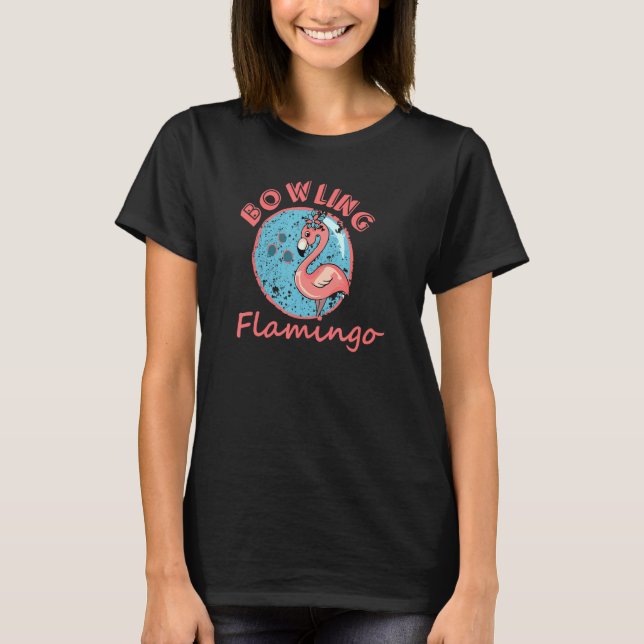 Camiseta Hombres Mujeres Bowling Flamingo Animal Bird (Anverso)