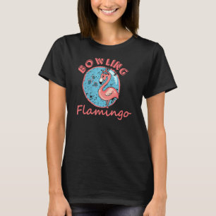 Camiseta Hombres Mujeres Bowling Flamingo, Divertido amante