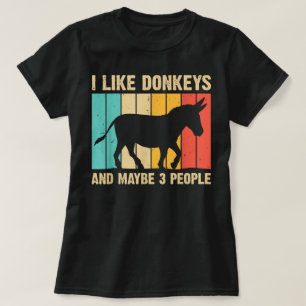 Camiseta Hombres Mujeres Burro Divertido Mula Equino Caball