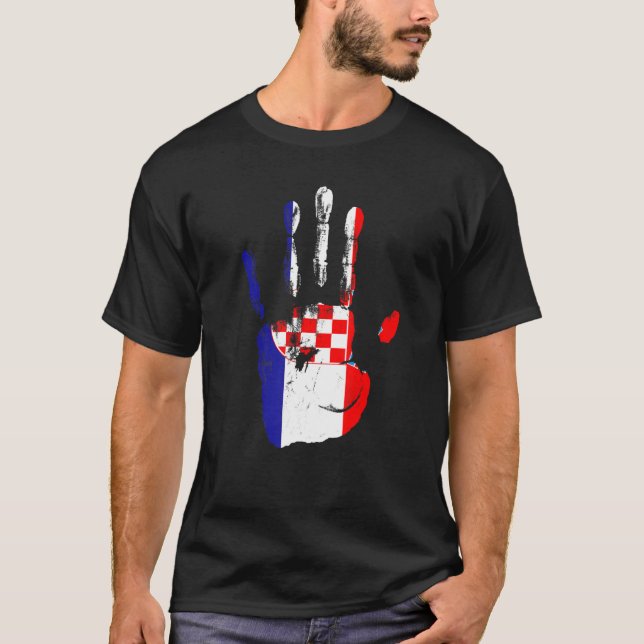 Camiseta Hombres mujeres con bandera de Croacia (Anverso)