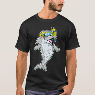 Camiseta Hombres Mujeres Cool Delfín Snorkel Ballena Lindo 