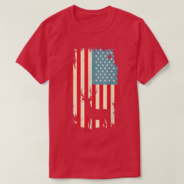 Camiseta Hombres Mujeres de caza de venados norteamericanos (Diseño del anverso)