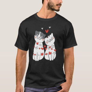 Camiseta Hombres Mujeres De Gato el día de San Valentín Niñ