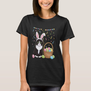 Camiseta Hombres Mujeres Día de Pascua Gato Orejas