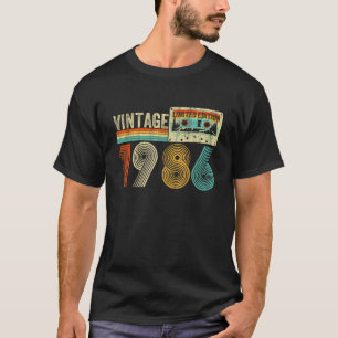 Camiseta Hombres Mujeres Diseño Para 1986 Vintage Retro 40