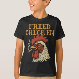 Camiseta Hombres Mujeres Fumando Marihuana Pollo Frito