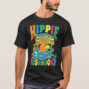 Camiseta Hombres Mujeres Hippie Mushrooms Forjando Morel Mu