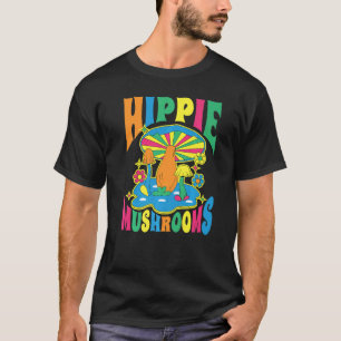 Camiseta Hombres Mujeres Hippie Mushrooms Forjando Morel Mu
