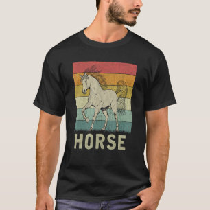 Camiseta Hombres Mujeres Hombres Caballo Retro