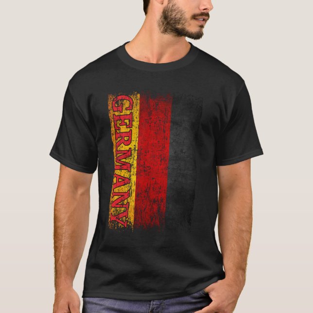 Camiseta Hombres Mujeres Hombres Niños Alemania Retro (Anverso)