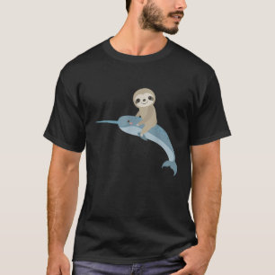 Camiseta Hombres mujeres montando eslogan en Narwhal Unicor