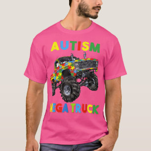 Camiseta Hombres Mujeres Niños Camión Mega Autismo Divertid