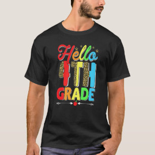 Camiseta Hombres Mujeres Niños Leopardo Hola 4º Primer Día 