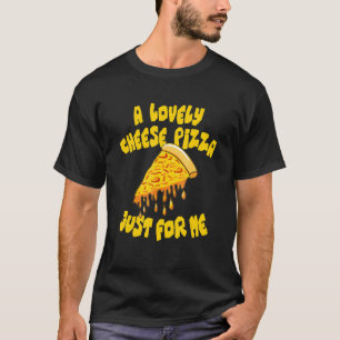Camiseta Hombres Mujeres Pizza una preciosa pizza de queso
