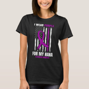 Camiseta Hombres Mujeres Púrpura Nana Alzheimers Conciencia