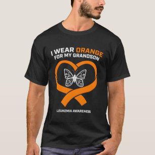 Camiseta Hombres Mujeres Que Uso Naranja Para La Leucemia D