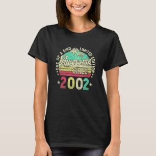 Camiseta Hombres Mujeres Retro Vintage 2002 Cumpleaños 20 A