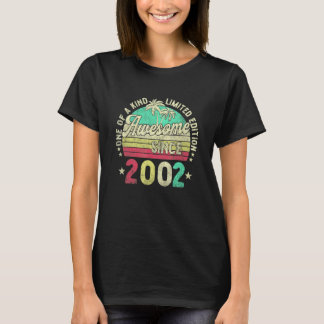 Camiseta Hombres Mujeres Retro Vintage 2002 Cumpleaños 20 A