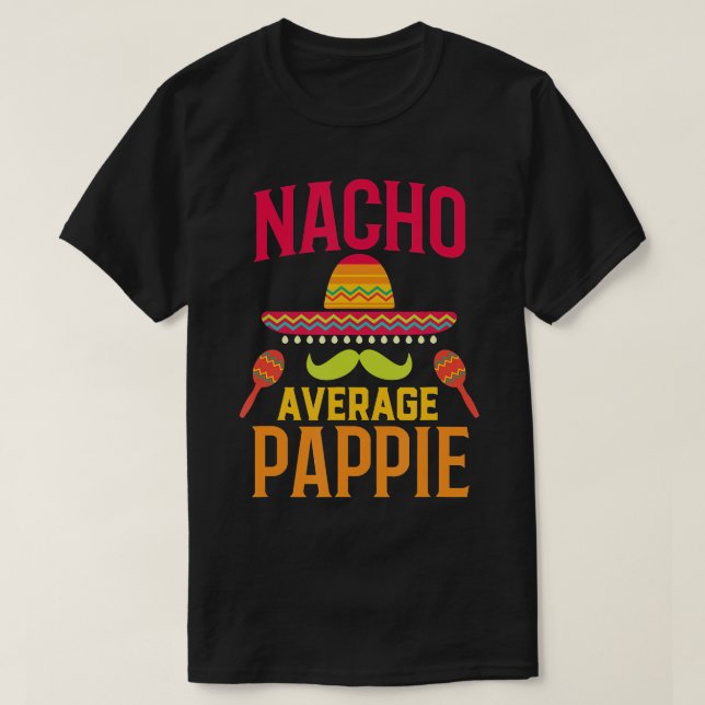 Camiseta Hombres Nacho Familia Pappie promedio Cinco De (Diseño del anverso)