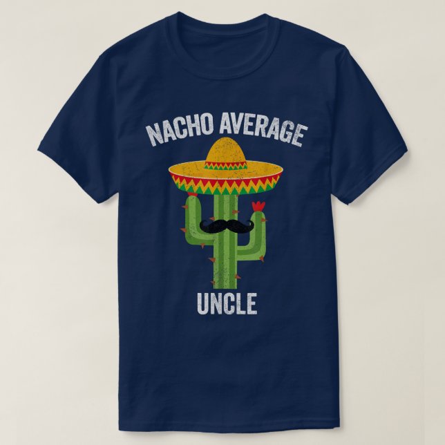 Camiseta Hombres Nacho Tio Medio Tono Testigo Meican, Graci (Diseño del anverso)