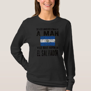 Camiseta Hombres Nacidos En El Salvador Bandera Salvadoreña