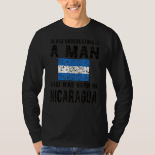 Camiseta Hombres Nacidos En Nicaragua Bandera Nicaragüense
