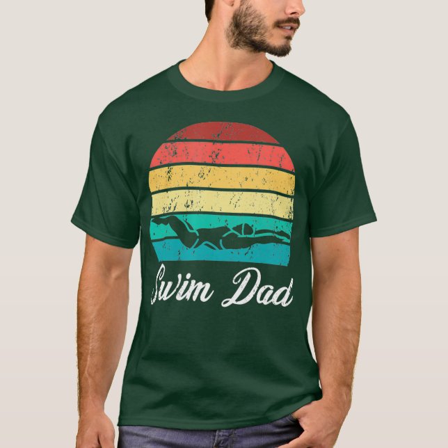 Camiseta Hombres Nadan Papá Noel Dia de Padres (Anverso)
