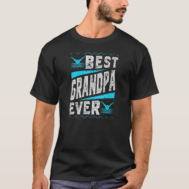 Camiseta Hombres Nadando El Mejor Abuelo De La Historia (Anverso)