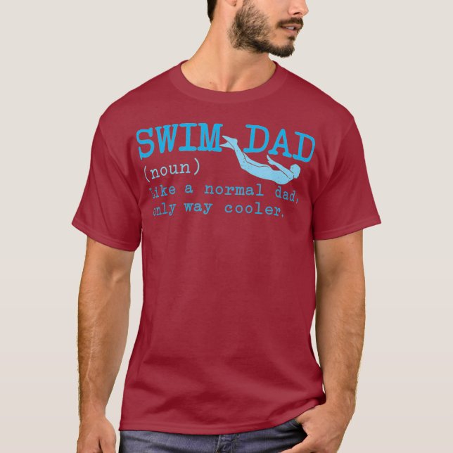 Camiseta Hombres Nadar Papá Definición Divertidos Mentes Na (Anverso)