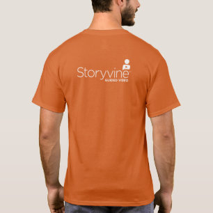Camiseta - Hombres: Naranja con un icono de SV gra