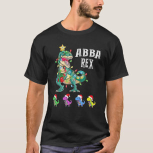 Camiseta Hombres Navidades Abba Rex Con Nietos De T Rex 1
