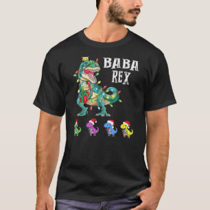Camiseta Hombres Navidades Baba Rex Con Nietos De T Rex