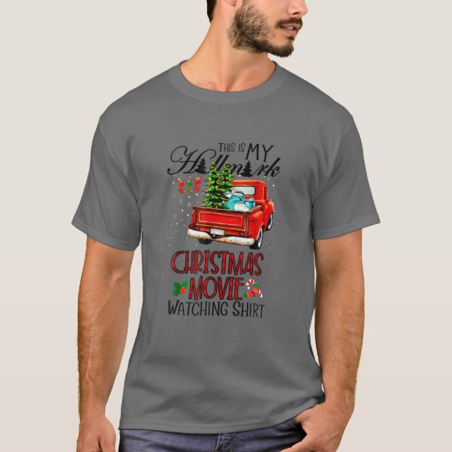 Camiseta Hombres Navidades Esto Es Mi Hä.Llmä.Rks Movie Wat (Anverso)