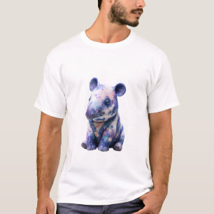 Camiseta Hombres Nebulosa Tapir Cósmico