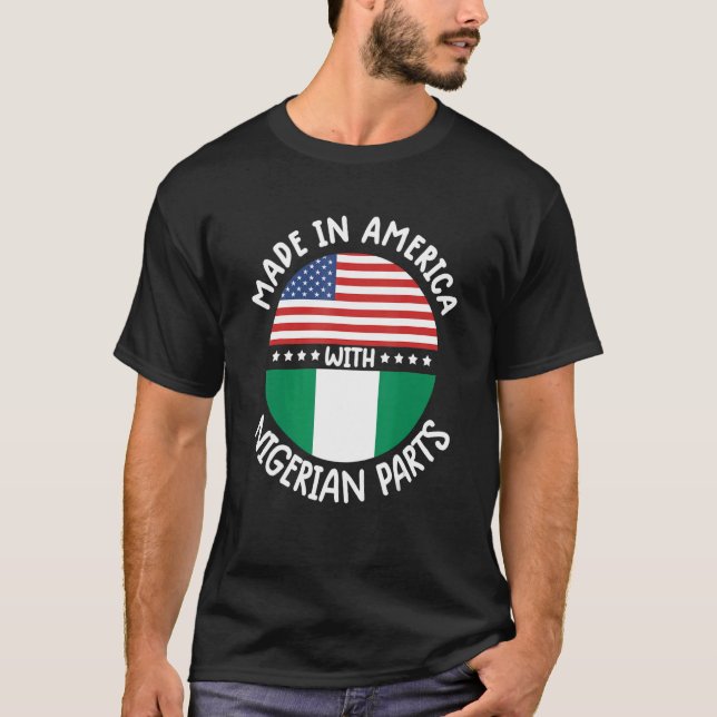 Camiseta hombres nigerianos bandera de Nigeria mujeres tee  (Anverso)