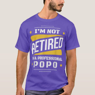Camiseta Hombres No Jubilado Profesional Popo Vintage Reti
