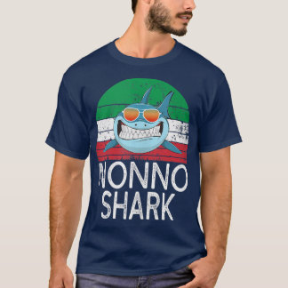 Camiseta Hombres no tiburones Abuelo italiano Gracioso Tan