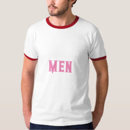 Camiseta Hombres Nombre personalizado Texto de color rosa R