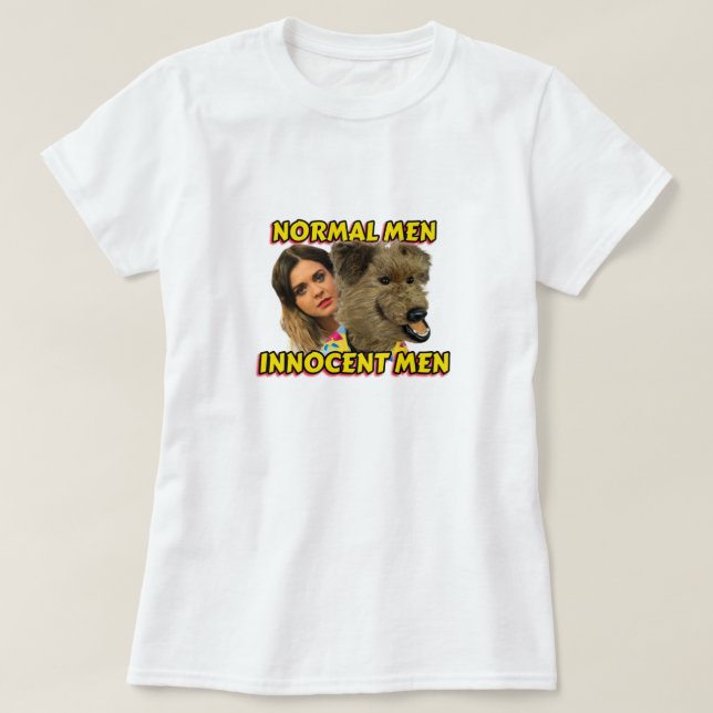 CAMISETA HOMBRES NORMALES - HOMBRES INOCENTES (Diseño del anverso)