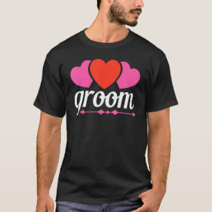 Camiseta Hombres Novio Lindo Boda Parejas Recién Casados De