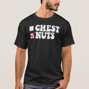 Camiseta Hombres Nueces de Pecho Familia Chestnut Christma