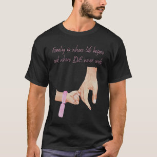 Camiseta Hombres Nuevo Padre De Un Chica Manteniendo Las Ma