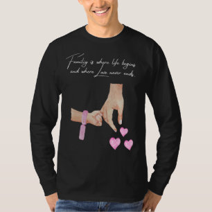 Camiseta Hombres Nuevo Padre De Un Chica Manteniendo Las Ma